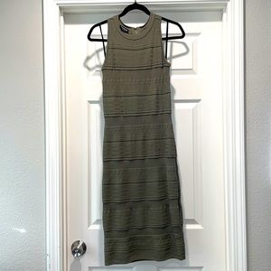 Bebe Midi Dress Olive Green size L